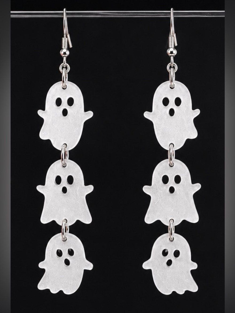 BUY NOW- Acrylic Swinging Ghost Earrings